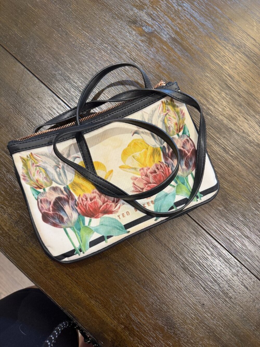Ted Baker Tranquility Gardina Floral Crossbody Bag Pink Print Purse - Picture 10 of 10